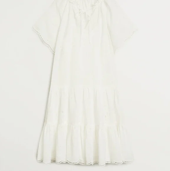 🔥Last 1🔥MANGO Embroidered cotton flare dress - Picture 7 of 8